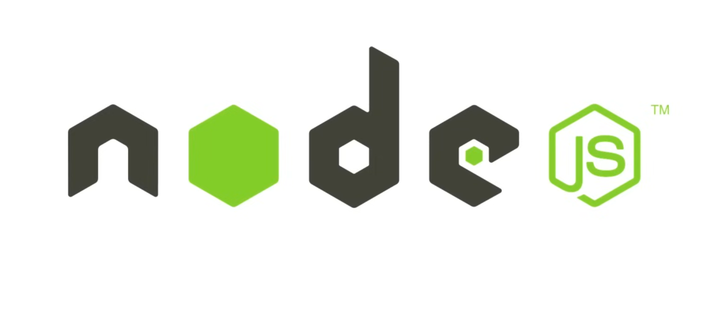 Node.js logo with interlocking hexagons in black and green