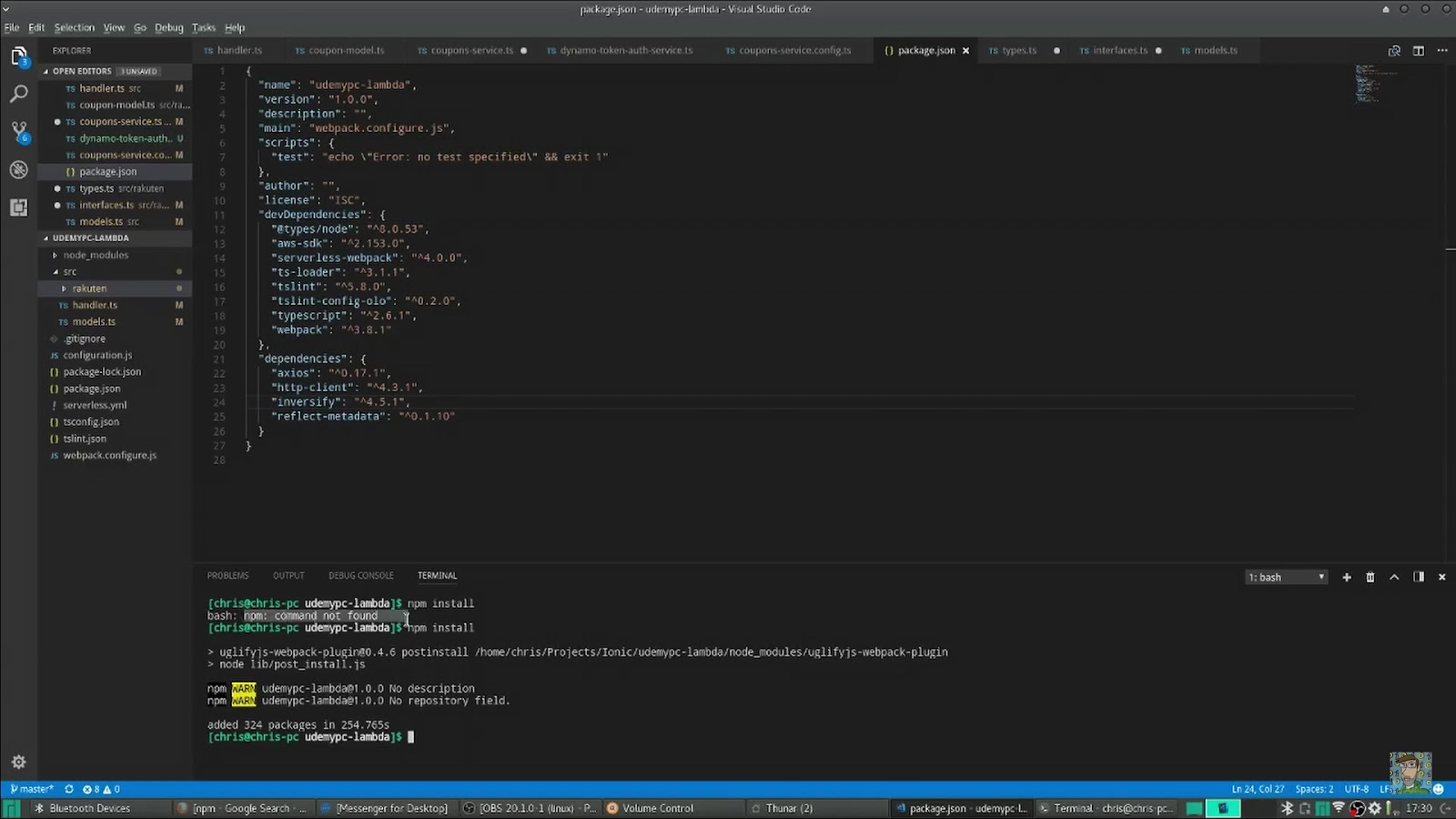 Process of fixing "Node command not found" error